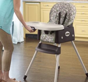 portable highchair with tray