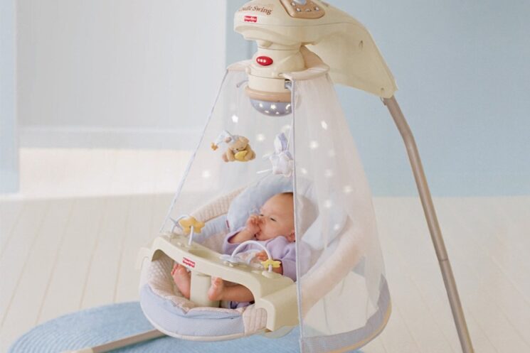 rotating baby swing