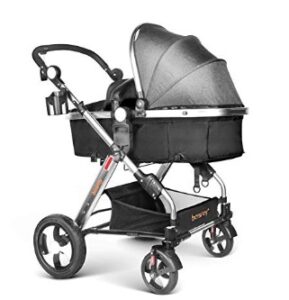 double stroller with bassinet