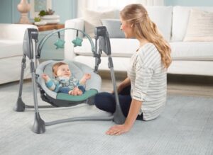 space saving baby swing