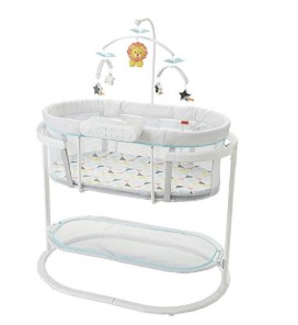 modern bassinet on wheels