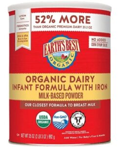 organic baby formula without dha and ara